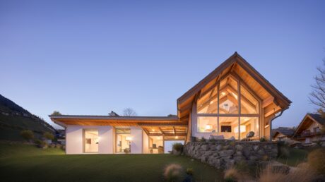 Одноэтажное шале с панорамными окнами: секреты интеграции в горный ландшафт 5 Одноэтажное шале с панорамными окнами: секреты интеграции в горный ландшафт