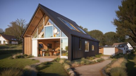 Барнхаус с биофильным дизайном: одноэтажный дом с плоской крышей-садом 7 Барнхаус с биофильным дизайном: одноэтажный дом с плоской крышей-садом